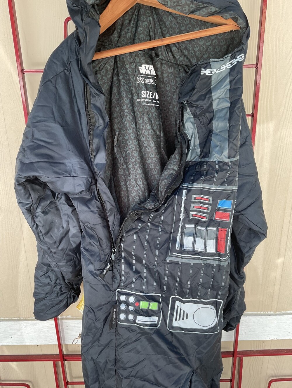 STAR WARS Darth Vader Selk’Bag onesie sleeping bag Adult size Medium - Picture 5 of 12
